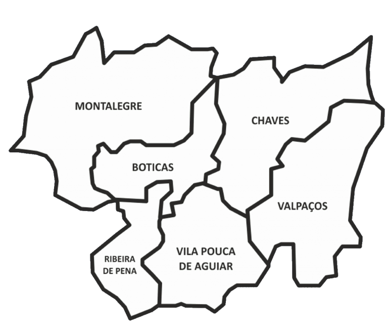 Mapa de Região do Alto Tâmega