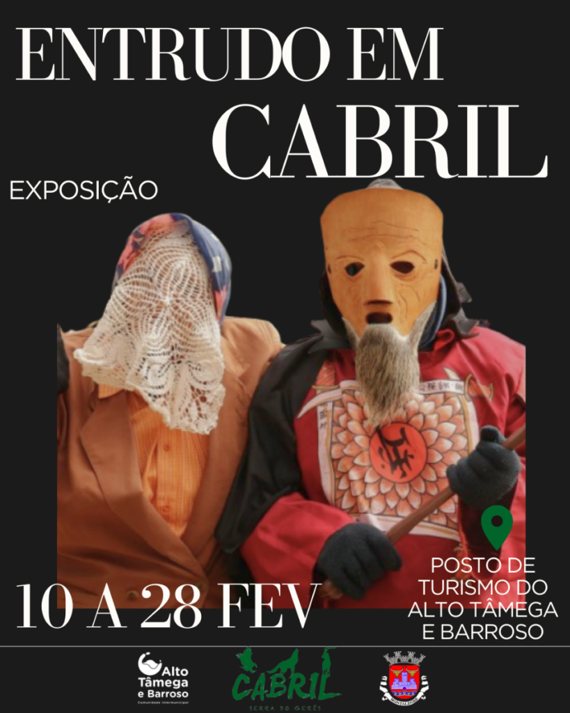 Dans le cadre de la promotion des traditions carnavalesques de la région de l'Alto Tâmega e Barroso, l'office de tourisme de l'Alto Tâmega e Barroso (PTAT) accueillera cette année une exposition consacrée au carnaval de Cabril. L'exposition, réalisée en collaboration avec le Conseil paroissial de Cabril - Montalegre, sera présentée au PTAT entre le 10 et le 28 février.